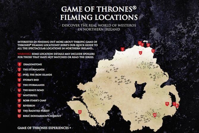 Private Game of Thrones including Giant's Causeway Causeway Coast Rope Bridge - What you get with a private tour from Belfast