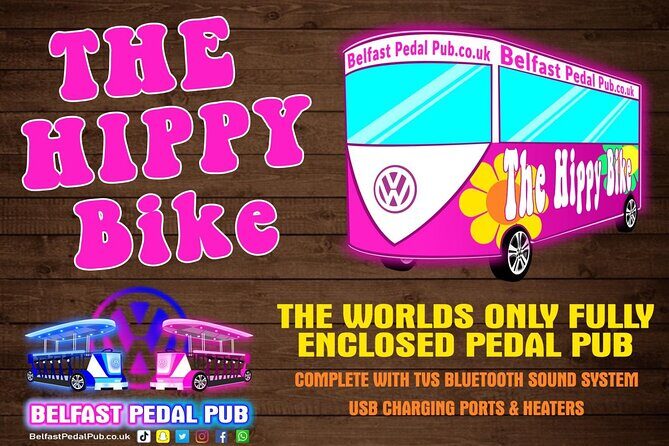 The Hippy Bike Fully Enclosed Party Bike Tour (Private Bike) - Inside the pedal pub: what the TV, speakers, heater, and windows really mean